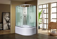 МОНОМАХ Б/К 120/90/44  МЗ L Душевая кабина, б/крыши, 1200*900*440, асимметричная