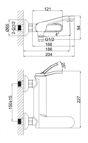 Смеситель для ванны D&K Venice Rialto (DA1063241) фото 5