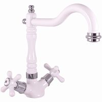 MK120.5/8BC MORAVA - смеситель классический кухонный, БЕЛЫЙ/ХРОМ RAV Slezak