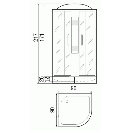 Душевая кабина River AMUR 90/24 МТ фото 6
