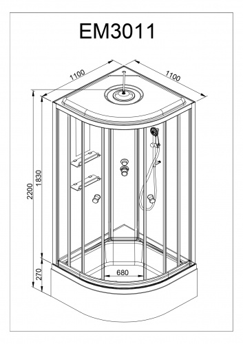 Душевая кабина AvaCan EM3011 стандартная фото 22