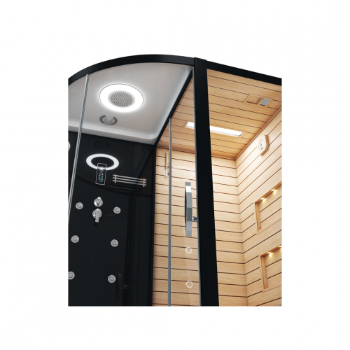 Комбинированная сауна 2в1 Ceruttispa LUGANO Nero-R Black 1800x1100x2230 фото 3 Комбинированная сауна 2в1 Ceruttispa LUGANO Nero-R Black 1800x1100x2230 фото 3