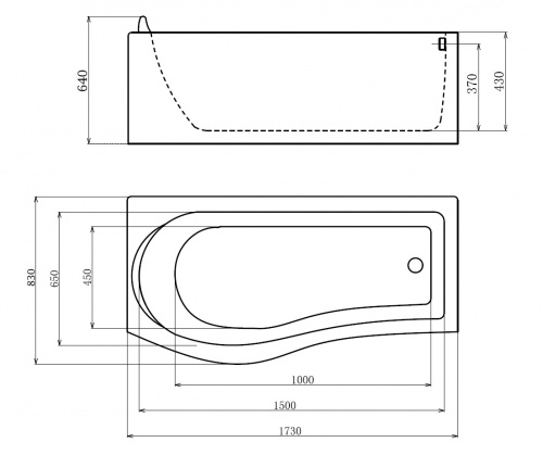 Акриловая ванна Gemy G9010 B R фото 5