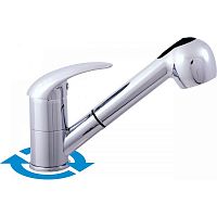 D410.5ECO DUNAJ - смеситель кухонный с вынимающимся душем, картридж ECO RAV Slezak