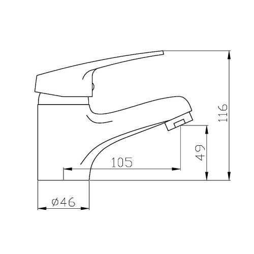 Смеситель для раковины Agger Exact A2102100 фото 2