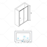 Душевая дверь RGW CL-12 Шиншилла 1100
