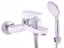 YU154.5/1CB YUKON - смеситель для ванной с душем (фиксированный держатель), БЕЛЫЙ ГЛЯНЦЕВЫЙ/ХРОМ RAV Slezak