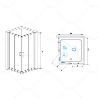Душевой уголок RGW PA-31 Прозрачное 800x800