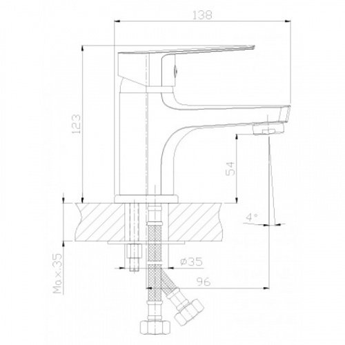 Смеситель для раковины Rossinka S (S35-11) фото 2