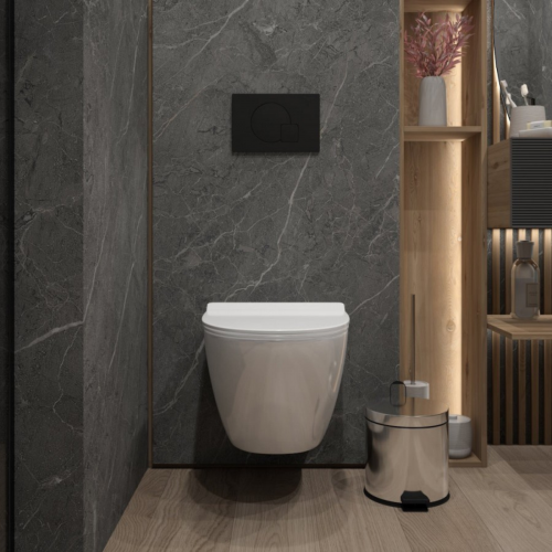 Унитаз подвесной Alicaness Juse PV P1005 безободковый, сиденье микролифт  фото 9