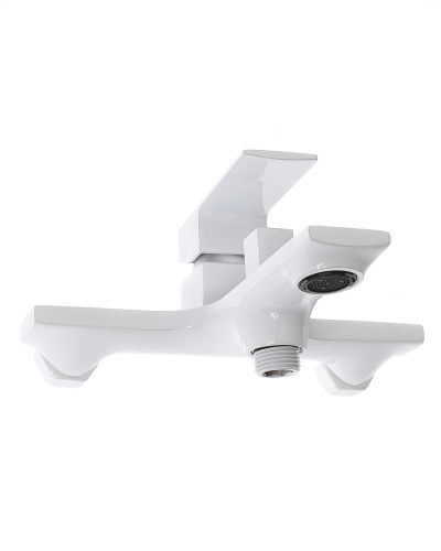 Смеситель для ванны/душа Orange Lutz M04-100w белый фото 3