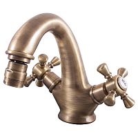 MK343.5SM MORAVA RETRO - смеситель для биде, CLICK-CLACK, ЦВЕТ БРОНЗА RAV Slezak