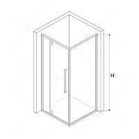 Душевой уголок RGW SV-44B (SV-03B + Z-050-3B) Прозрачное 1200x800