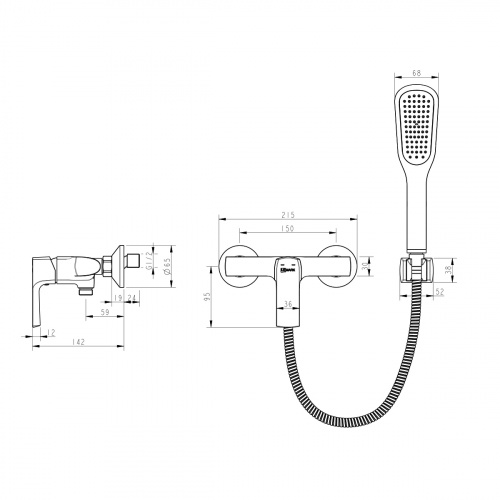 Смеситель для душа Lemark Ursus (LM7203BL) фото 3