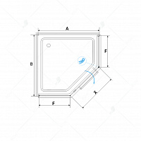 Душевой уголок RGW HO-084 Матовое-Сатинат 1000x1000