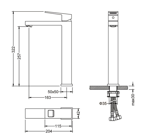 Смеситель для раковины-чаши Timo Briana (7111/03F) фото 7