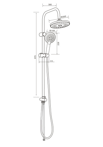 Душевая система Orange O-Shower OW02 хром фото 2