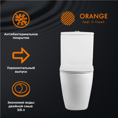 Унитаз-компакт Orange C05-000w сиденье с микролифтом фото 8