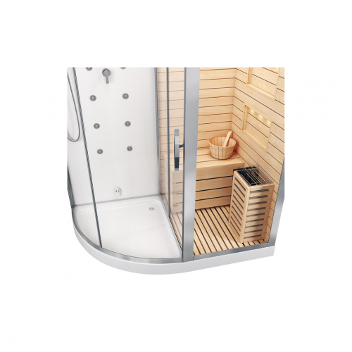 Комбинированная сауна 2в1 Ceruttispa LUGANO-R White 1800x1100x2230 фото 6