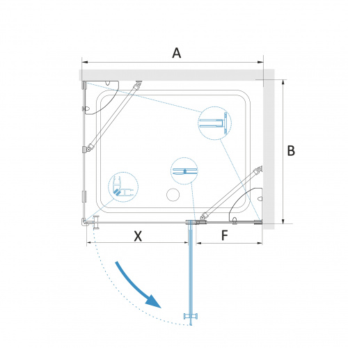 Душевой уголок RGW HO-44 Прозрачное 900x1000 фото 4