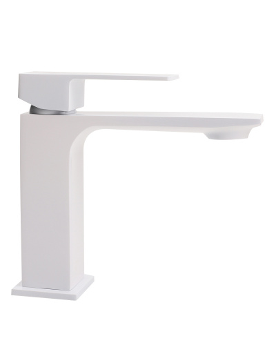 Смеситель для раковины Orange Lutz M04-021w белый фото 4