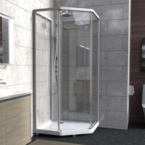 Душевая кабина IDO Showerama 10-5 100x100 стекло прозр., проф. серебристый