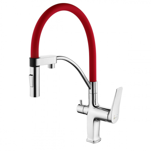 Смеситель для кухни Lemark Comfort (LM3074C-Red) фото 2