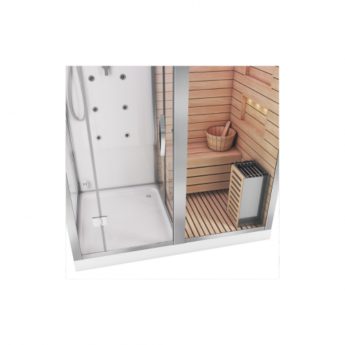 Комбинированная сауна 2в1 Ceruttispa ALBANO-R White 1800x1100x2230 мм фото 4