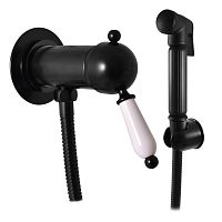 L547/1CMAT LABE - смеситель для биде, скрытый монтаж, лейка (металл),ЧЕРНЫЙ МАТОВЫЙ RAV Slezak