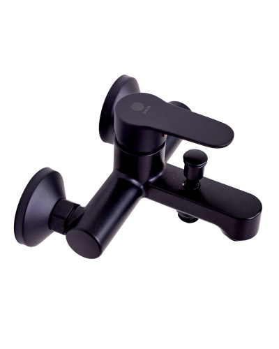 OneLife P07-100b полимерный смеситель для ванны/душа, черный фото 5