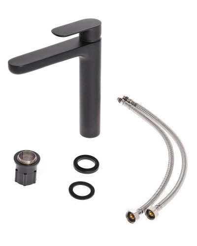 Agger Gorgeous A0212144 Однозахватный смеситель для раковины высокий, черный фото 7