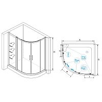 Душевой уголок RGW HO-62 (HO-51 + Z-42) Прозрачное 900x1200