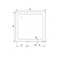 Душевой уголок RGW SV-44B (SV-03B + Z-050-3B) Прозрачное 1200x1000