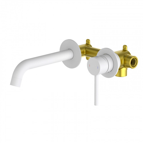 Смеситель для раковины встроенный Timo Saona 2372/16SM белый матовый фото 2