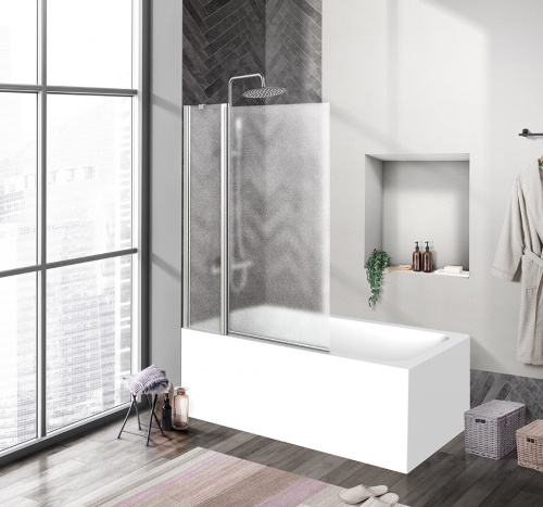 Душевая шторка на ванну BelBagno UNO-V-11-100/150-P-Cr-L фото 2
