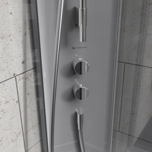 Душевая кабина IDO Showerama 10-5 100x100 стекло прозр., проф. серебристый фото 5