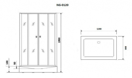 Душевой уголок Niagara NG 0120-14 фото 4