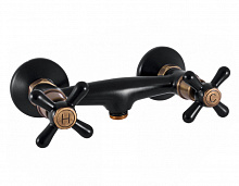 MK180.5CMATSM MORAVA RETRO - смеситель классический для ванны с душем, ЦВЕТ ЧЕРНЫЙ МАТОВЫЙ/БРОНЗА RAV Slezak