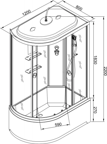 Душевая кабина AvaCan EM 2712 R фото 18