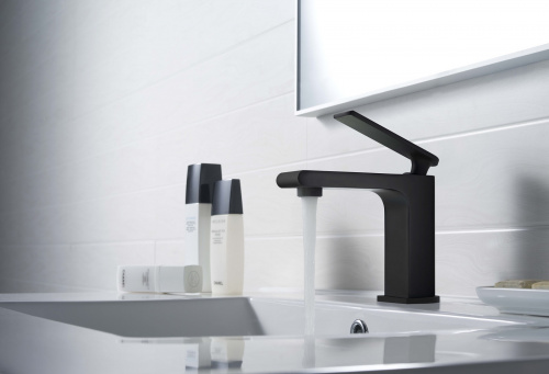 Смеситель для раковины Timo Anni (2761/03F) черный фото 5