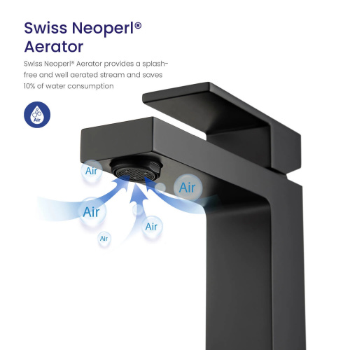 Смеситель для раковины Timo Selene черный (2061/03F) фото 5