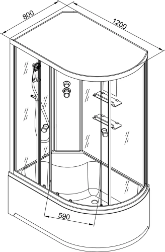 Душевая кабина AvaCan EM 4512 N L фото 15