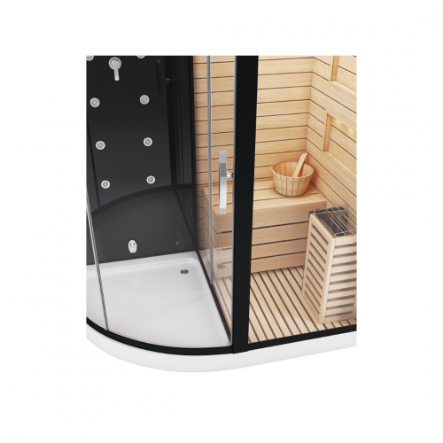 Комбинированная сауна 2в1 Ceruttispa LUGANO Nero-R Black 1800x1100x2230 фото 2 Комбинированная сауна 2в1 Ceruttispa LUGANO Nero-R Black 1800x1100x2230 фото 2