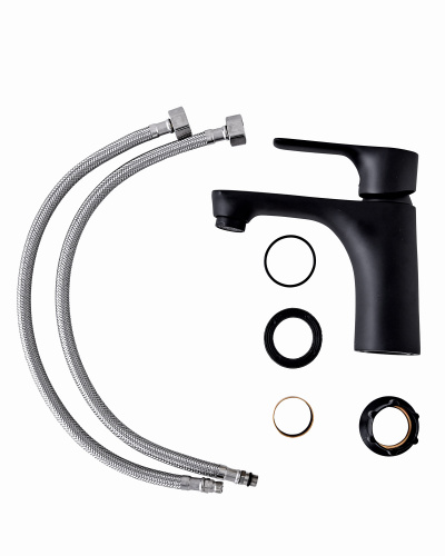 Смеситель для раковины Orange Aristo M19-021b черный фото 8