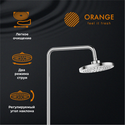 Душевая система Orange Thermo T02S3-912cr c термостатом, хром фото 13