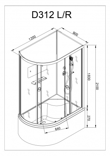 Душевая кабина AvaCan D312 R фото 18