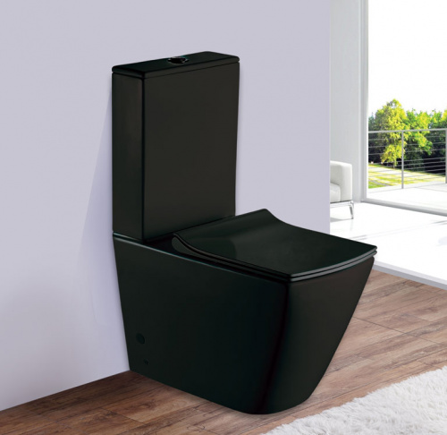 Унитаз компакт  Esbano  DUERO-C (Matt Black). Размер: 670x370x875.