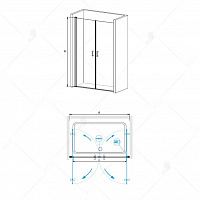 Душевая дверь RGW LE-06 Прозрачное 900