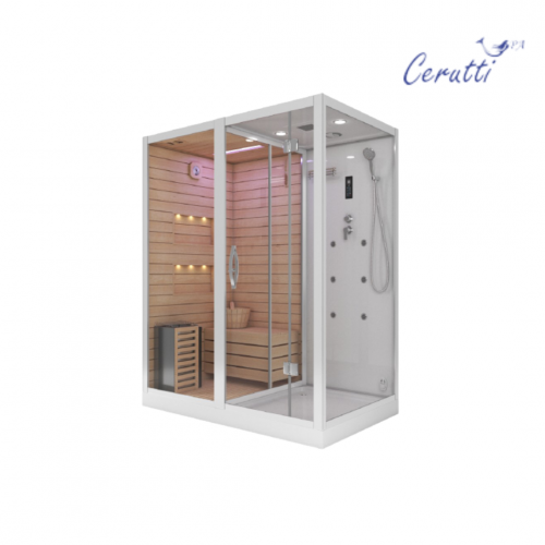 Комбинированная сауна 2в1 Ceruttispa ALBANO-L White 1800x1100x2230 мм фото 2