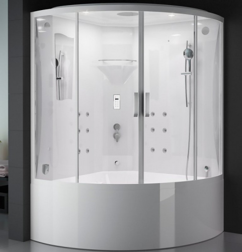 Душевая кабина SSWW WU110 (1380х1380х2200) БЕЗ ПАРА, с гидромассажем, высокий поддон(54см), 3 места фото 3
